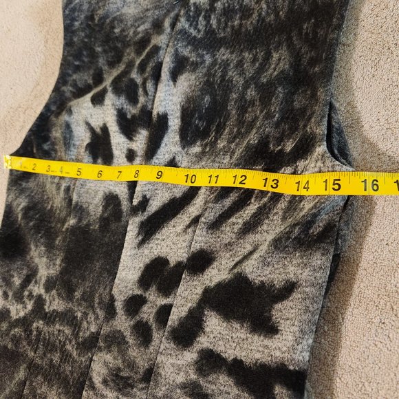 Cache SL Lined Black White Animal Print Sheath Dress 6 - Picture 12 of 14